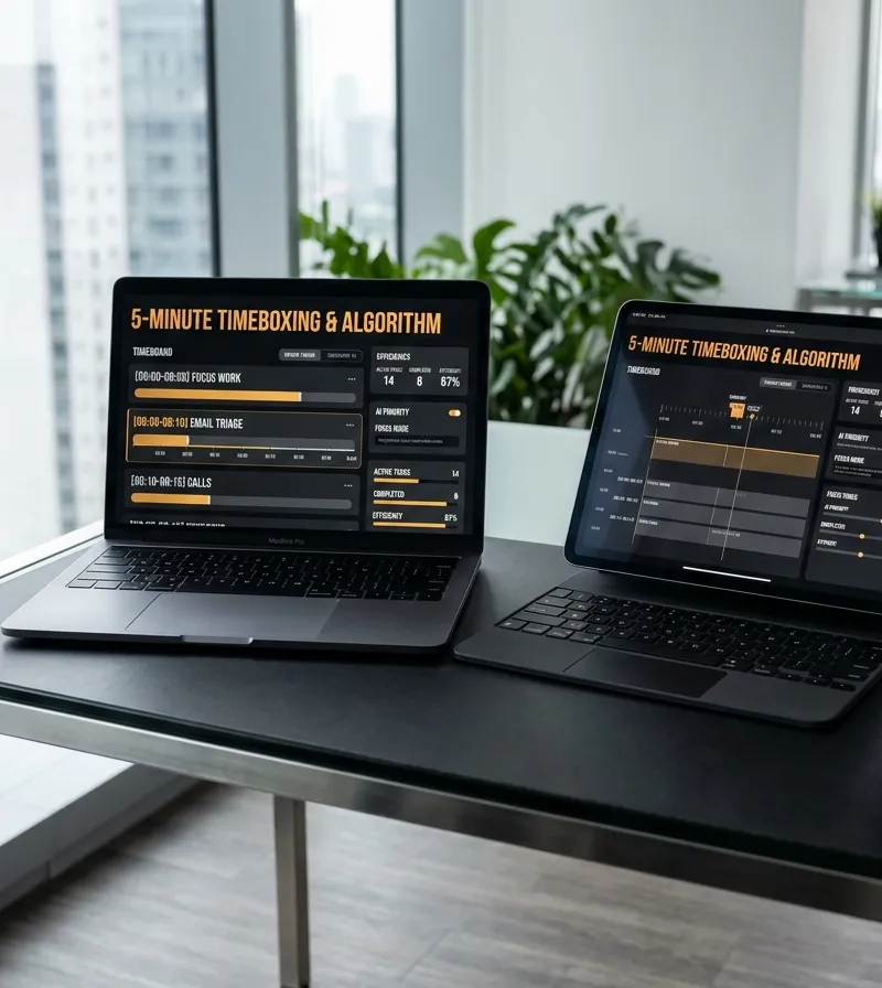 Bộ Công Cụ Timeboxing 5 Phút & Thuật Toán 5 Bước — Lịch Trong Ngày, Xưởng Quy Trình Và Tổng Kết Tuần