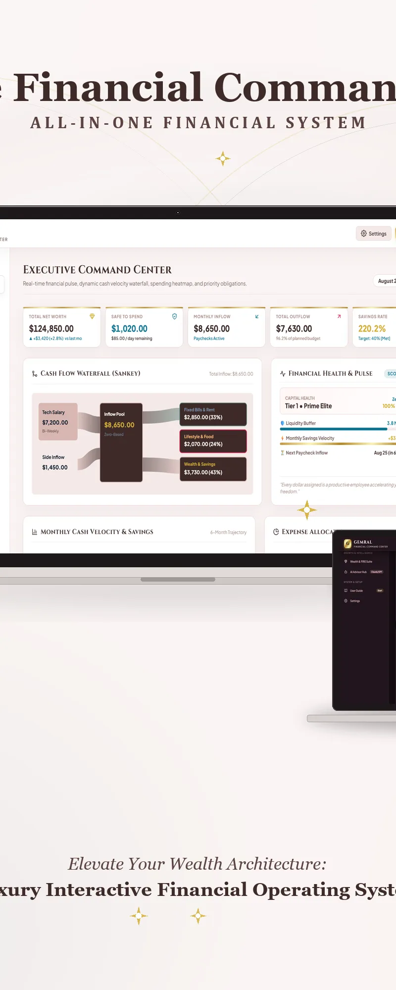 Personal Finance Command Center & Wealth Dashboard