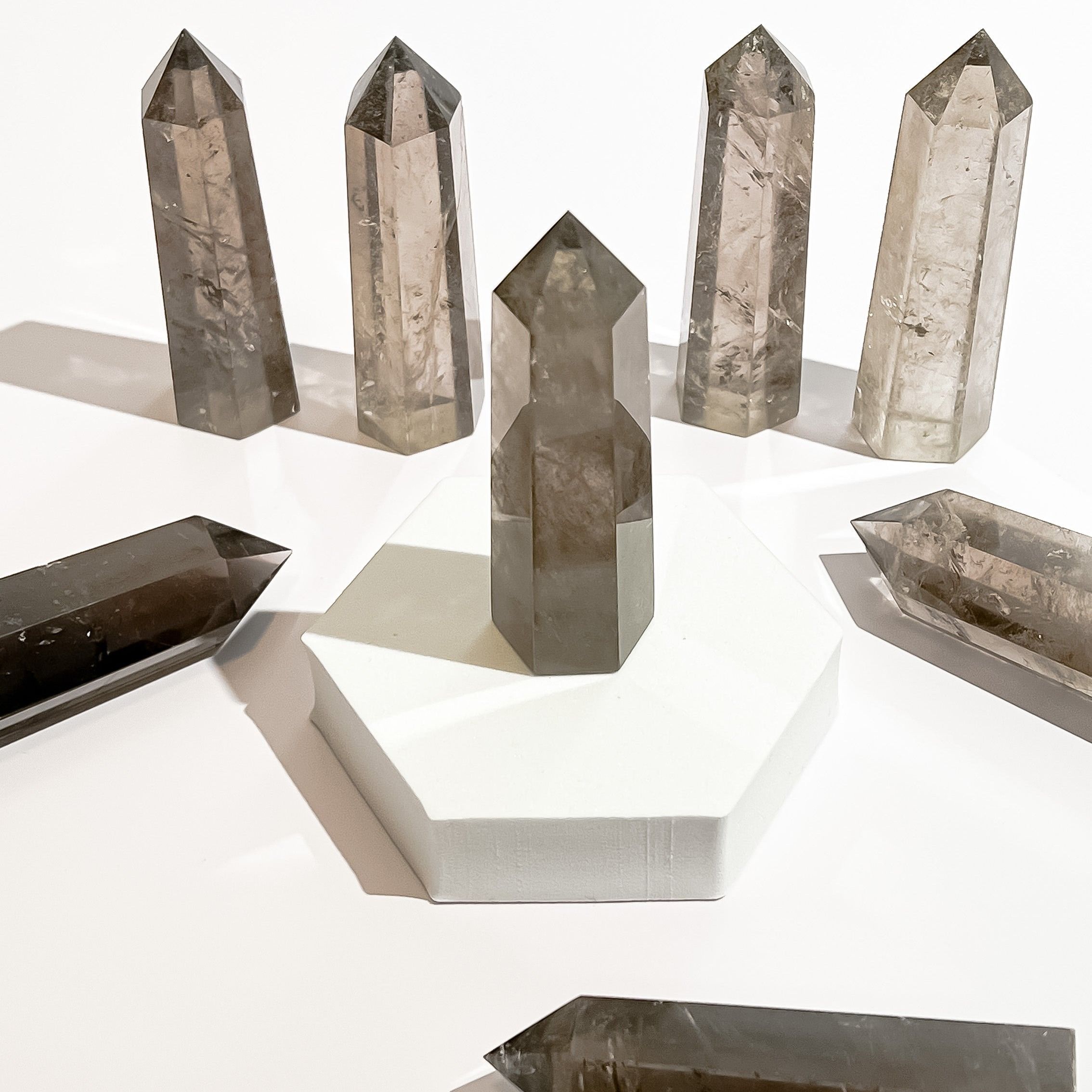 Thunder & Wind — Natural Smoky Quartz Obelisk