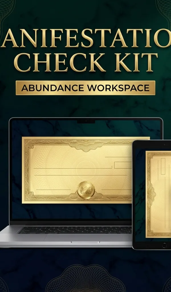 Million Dollar Manifestation Check & Abundance Scripting Kit — Interactive Abundance Check Template