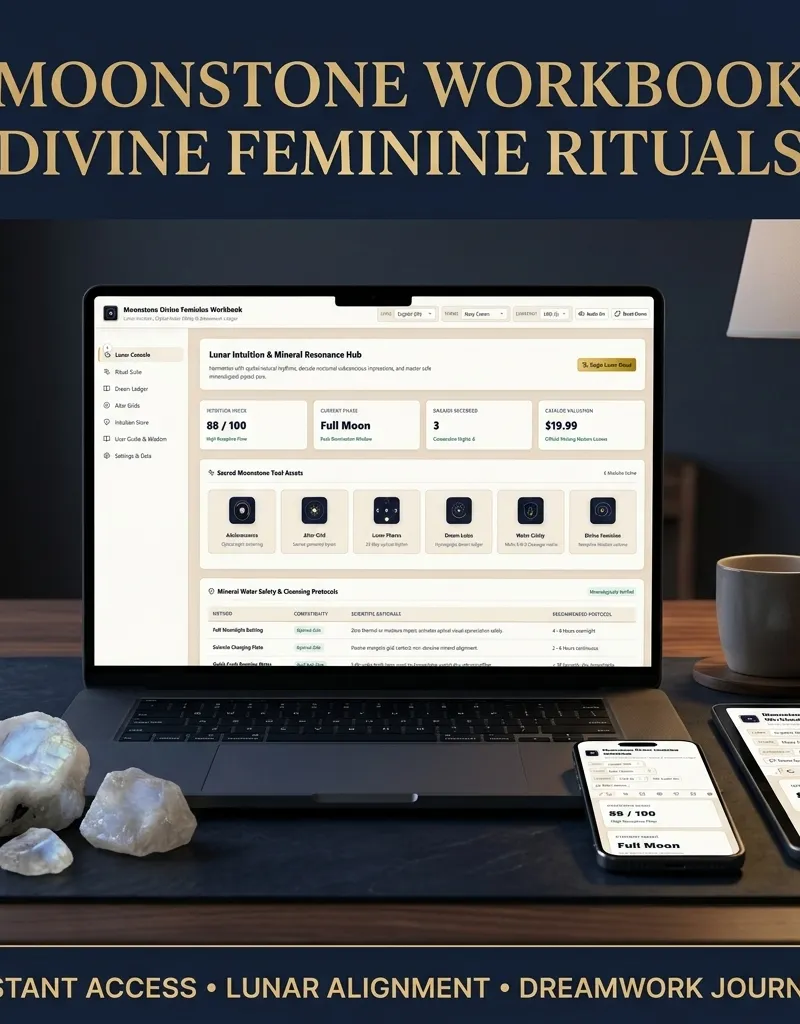 Sổ Tay Năng Lượng Đá Mặt Trăng (Moonstone): Đánh Thức Tính Nữ Thần Thánh & Nghi Thức Giấc Mơ Trực Giác