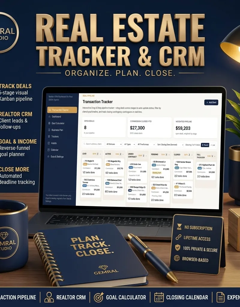 Real Estate Transaction Tracker & Production Planner