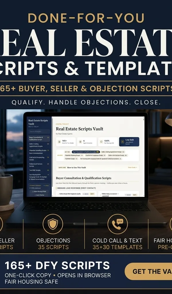 165+ Real Estate Scripts Vault & Objection Handbook