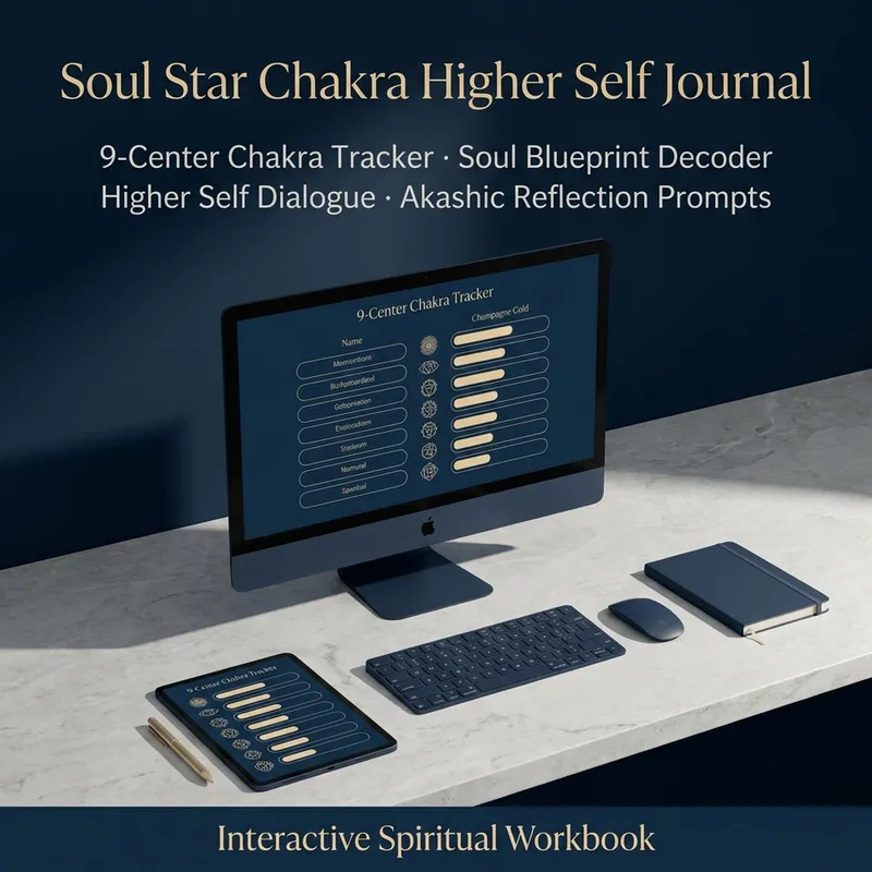 Soul Star Chakra & Higher Self Journal — 9-Center Chakra Tracker and Reflection Journal