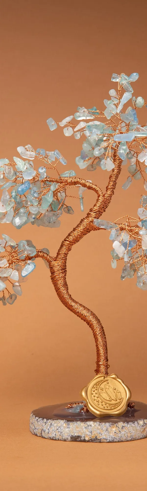 Azure Sea Gem — Rebirth & Vitality Gemstone Bonsai