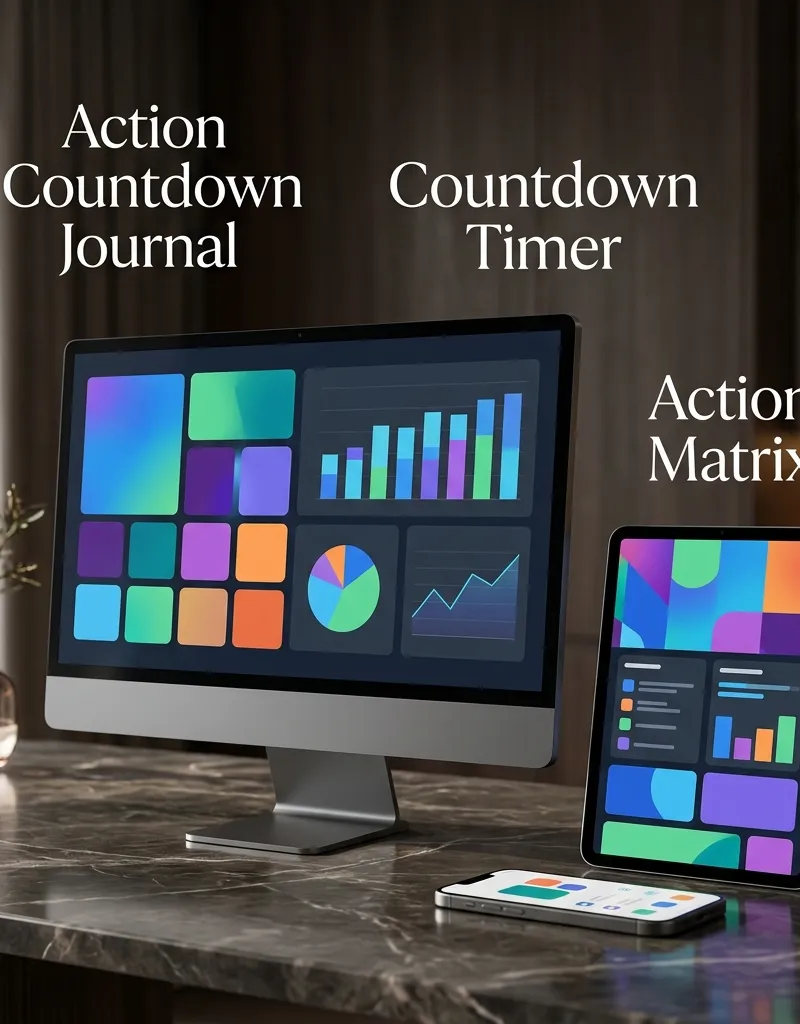 The 5 Second Rule Action Journal & Anti-Procrastination Daily Matrix