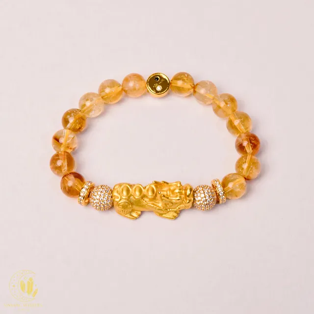 Heavenly Prosperity — Citrine Bracelet with Royal Pi Xiu Charm