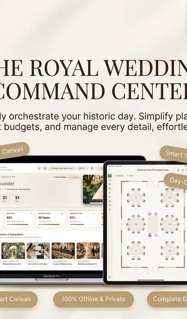 Interactive Wedding Planner & 2D Seating Chart App